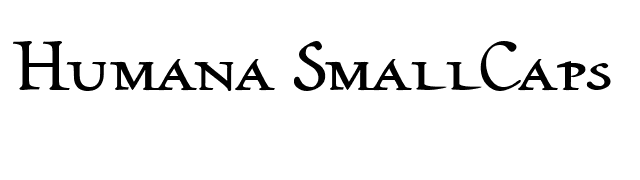 Humana SmallCaps font preview