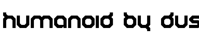 Humanoid by dustBUST font preview
