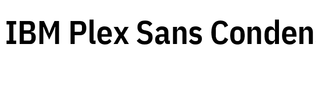 IBM Plex Sans Condensed SemiBold font preview