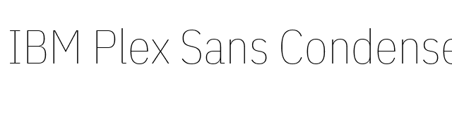 IBM Plex Sans Condensed Thin font preview