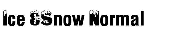 Ice &Snow Normal font preview