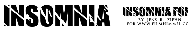Insomnia 1 font preview