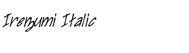 Irezumi Italic font preview