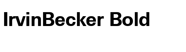 IrvinBecker Bold font preview
