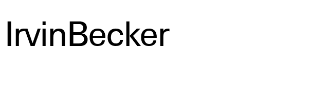 IrvinBecker font preview