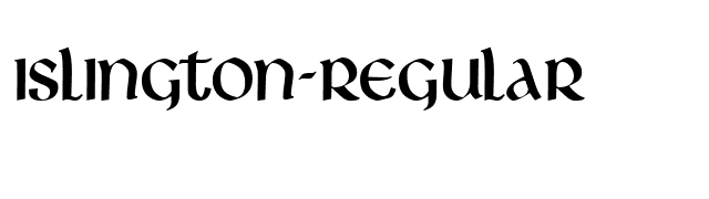 Islington-Regular font preview