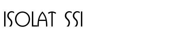 Isolat SSi font preview