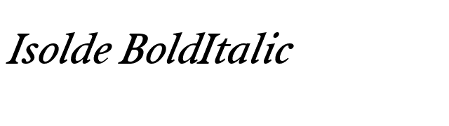 Isolde BoldItalic font preview