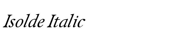 Isolde Italic font preview