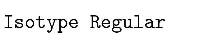 Isotype Regular font preview