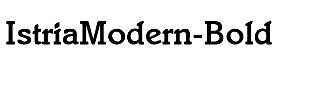 IstriaModern-Bold font preview
