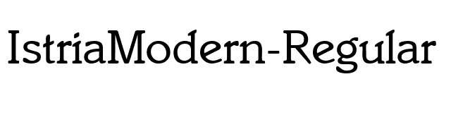 IstriaModern-Regular font preview