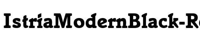 IstriaModernBlack-Regular font preview