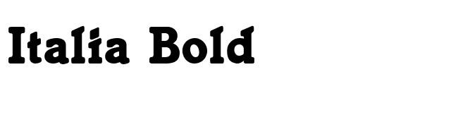 Italia Bold font preview
