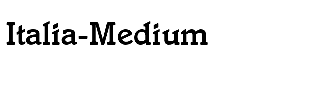 Italia-Medium font preview