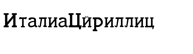 ItaliaCyrillic font preview
