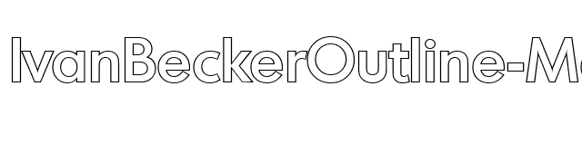 IvanBeckerOutline-Medium-Regular font preview