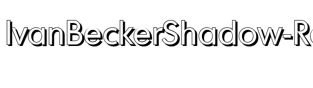 IvanBeckerShadow-Regular font preview