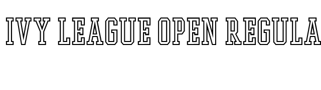 Ivy League Open Regular font preview