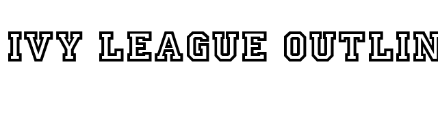 Ivy League Outline font preview