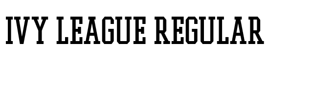 Ivy League Regular font preview