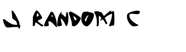 J Random C font preview