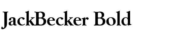 JackBecker Bold font preview