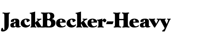 JackBecker-Heavy font preview