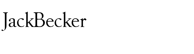 JackBecker font preview
