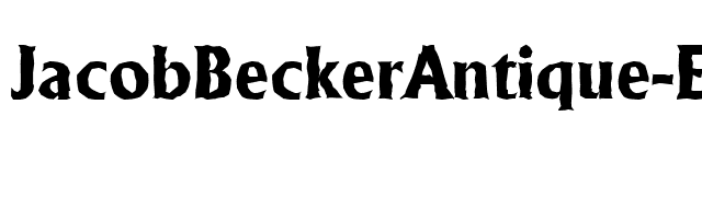 JacobBeckerAntique-ExtraBold-Regular font preview