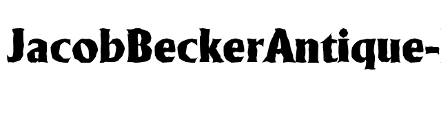 JacobBeckerAntique-Heavy-Regular font preview