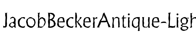JacobBeckerAntique-Light-Regular font preview