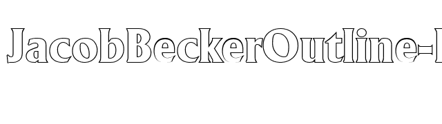 JacobBeckerOutline-ExtraBold-Regular font preview