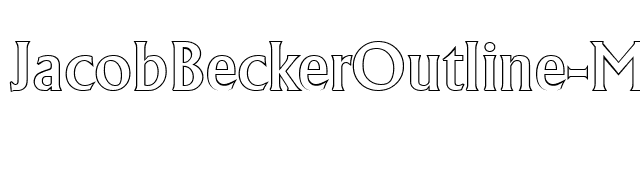 JacobBeckerOutline-Medium-Regular font preview
