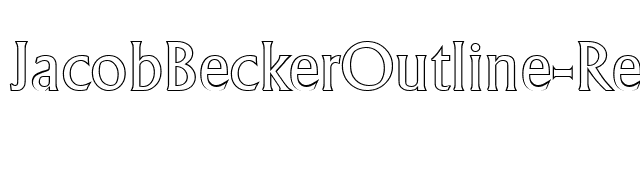 JacobBeckerOutline-Regular font preview