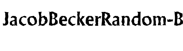JacobBeckerRandom-Bold font preview