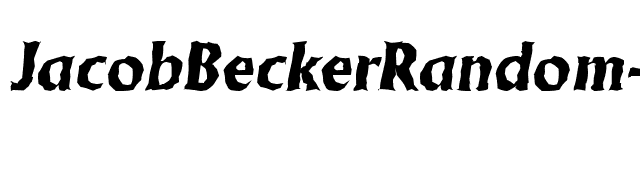 JacobBeckerRandom-ExtraBold-Italic font preview