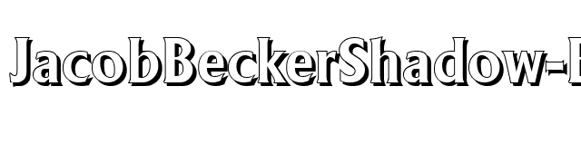 JacobBeckerShadow-Bold font preview