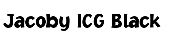 Jacoby ICG Black font preview