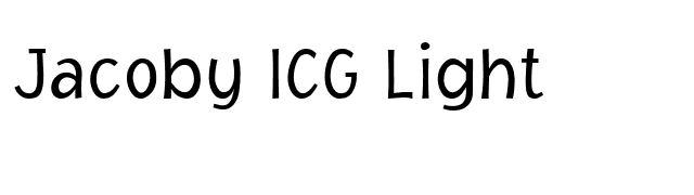Jacoby ICG Light font preview