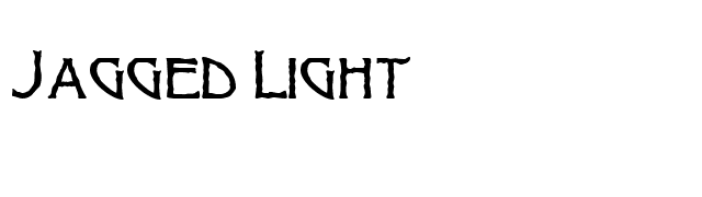 Jagged-Light font preview