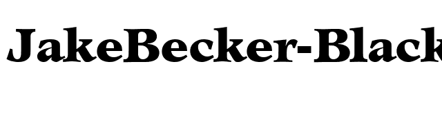 JakeBecker-Black font preview