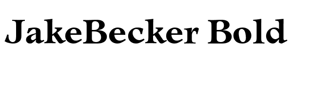 JakeBecker Bold font preview