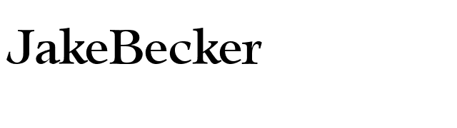 JakeBecker font preview