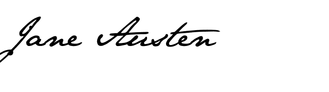 Jane Austen font preview
