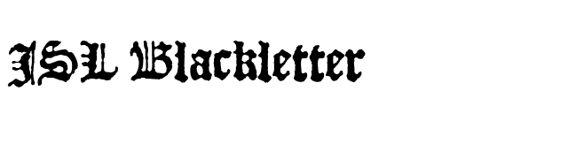 JSL Blackletter font preview