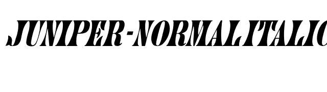 Juniper-Normal Italic font preview