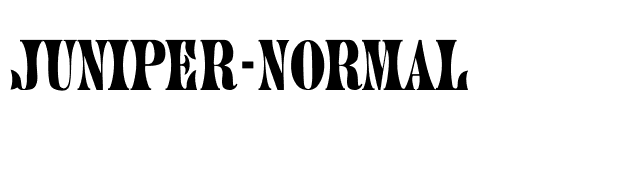Juniper-Normal font preview