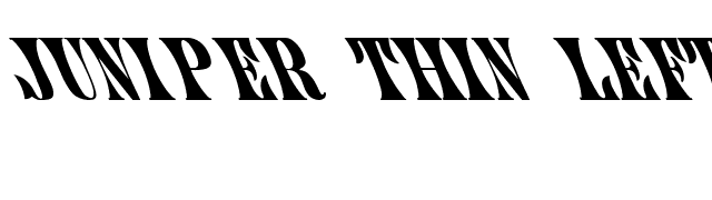 Juniper Thin Leftie font preview