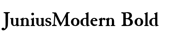 JuniusModern Bold font preview